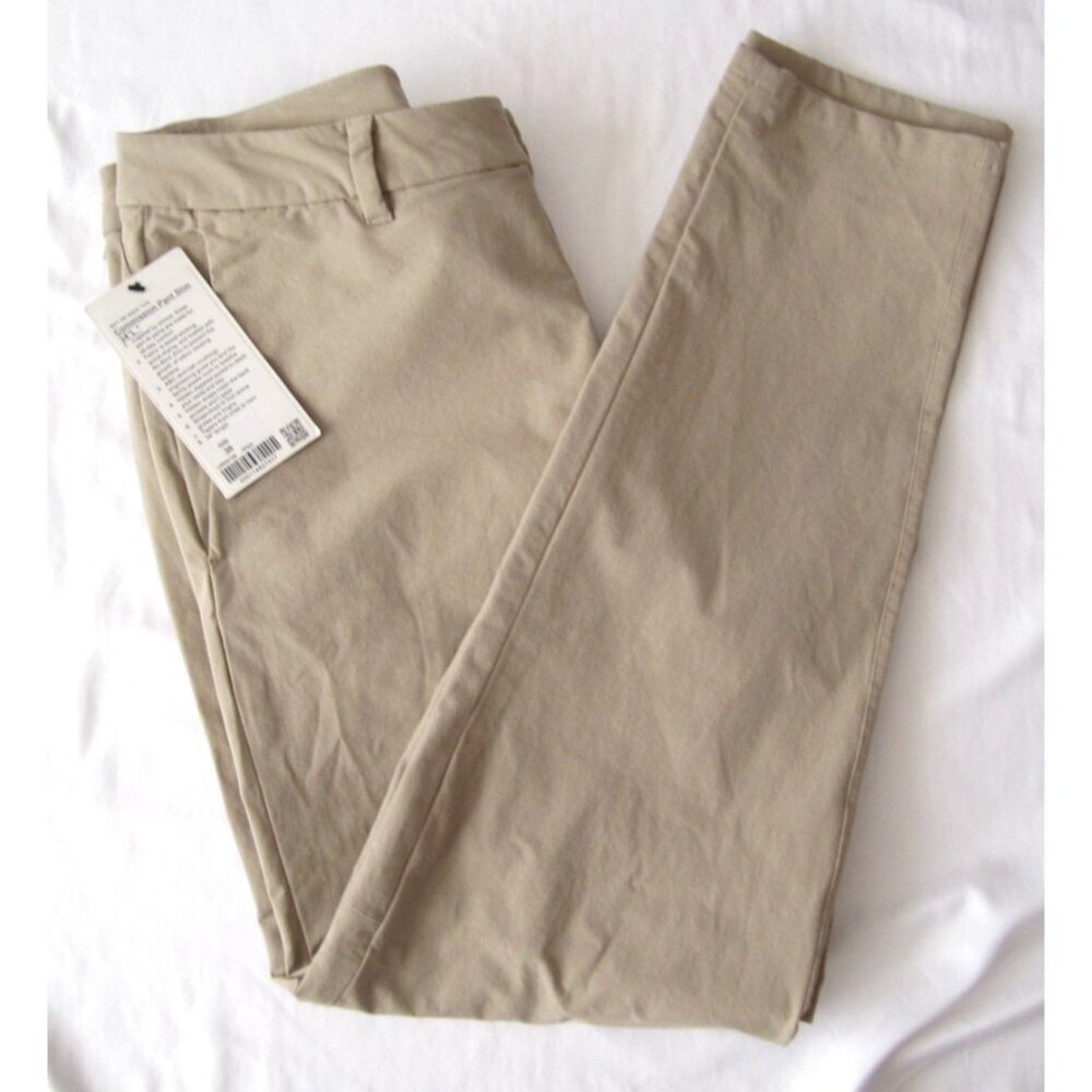 New Men Lululemon Brown Classic Fit Commission Pants Sz 38 (MP419)